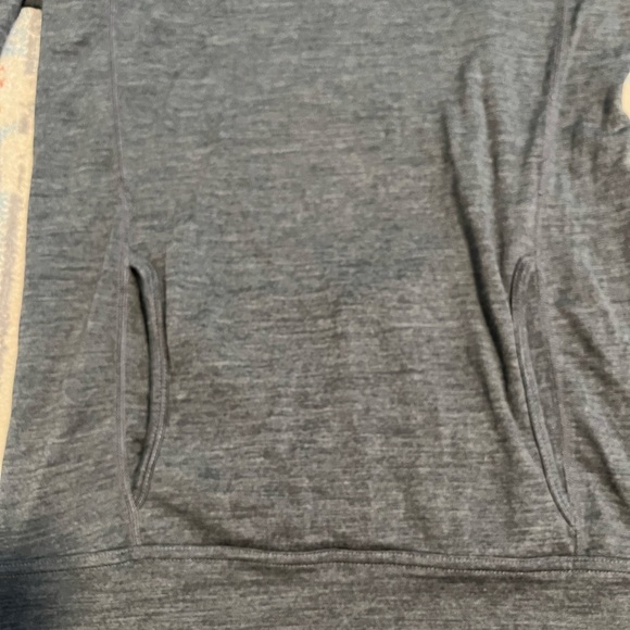 Ibex 100% merino wool grey long-sleeved hoodie sweater - Picture 3 of 9